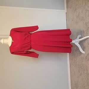 Elegant Red Midi Dress